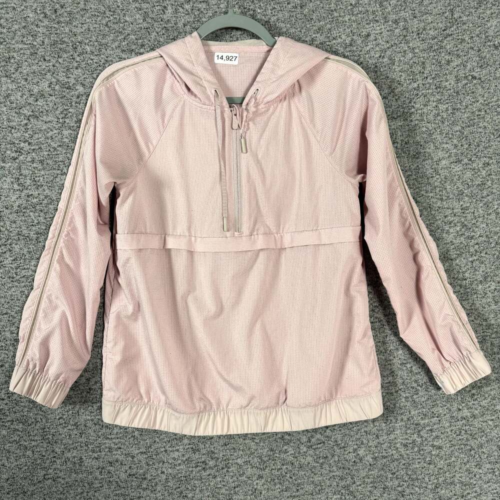 Lululemon Women's Size 4 Pink 1/2 Zip Pullover Hooded Windbreaker Jacket